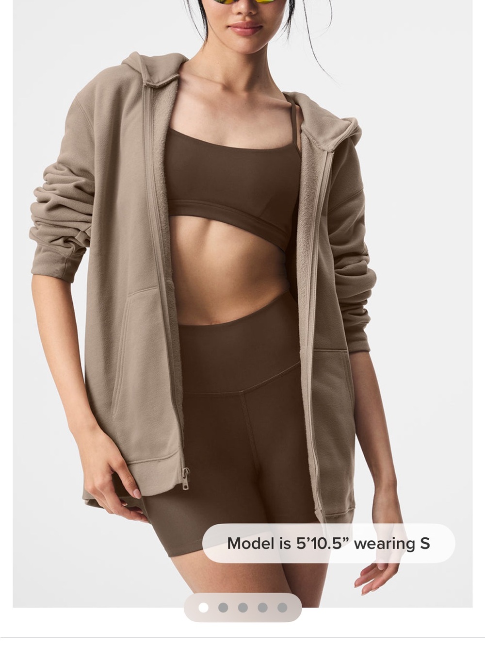 ALO Yoga Renown zip up in gravel
